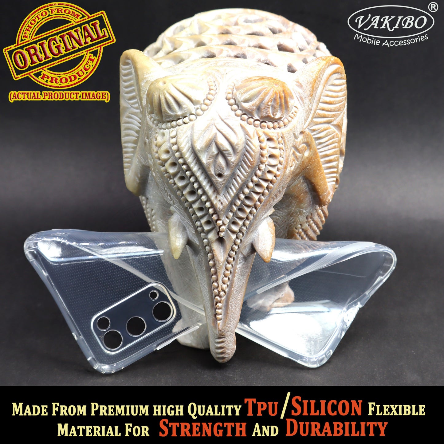 VAKIBO Super Premium Soft TPU Transparent Case With Dustplug,Side Grip,Corner Protection,lanyard Cuts,Camera Protection Suitable for Samsung S20
