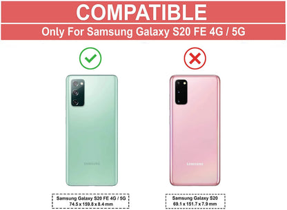 VAKIBO Best Selling Black and Transparent Back Cover Case Made With Soft TPU and Acrylic With 4 Corner and Camera Protection Suitable for Samsung Galaxy S20 FE