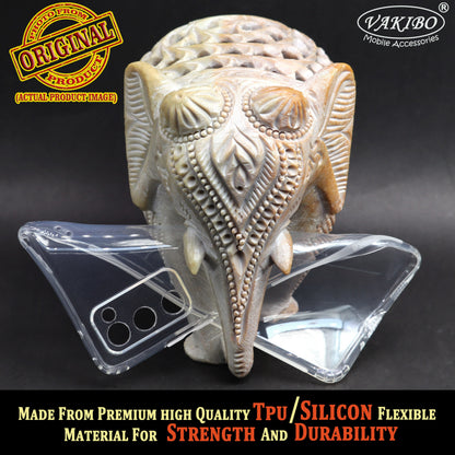 VAKIBO Super Premium Soft TPU Transparent Case With Dustplug,Side Grip,Corner Protection,lanyard Cuts,Camera Protection Suitable for Samsung S20 FE