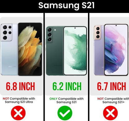 VAKIBO Premium Clear 1.5MM Thick Transparent Soft TPU Rubber Back Cover Case With Camera Protection Suitable for Samsung Galaxy S21