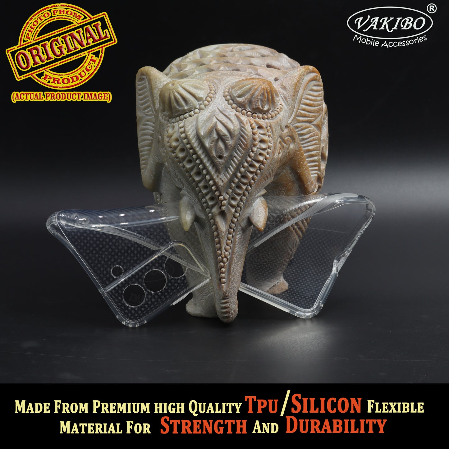 VAKIBO Super Premium Soft TPU Transparent Case With Dustplug,Side Grip,Corner Protection,lanyard Cuts,Camera Protection Suitable for Samsung S21 FE