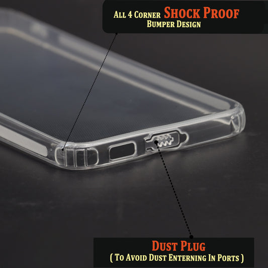 VAKIBO Super Premium Soft TPU Transparent Case With Dustplug,Side Grip,Corner Protection,lanyard Cuts,Camera Protection Suitable for Samsung S22 Plus