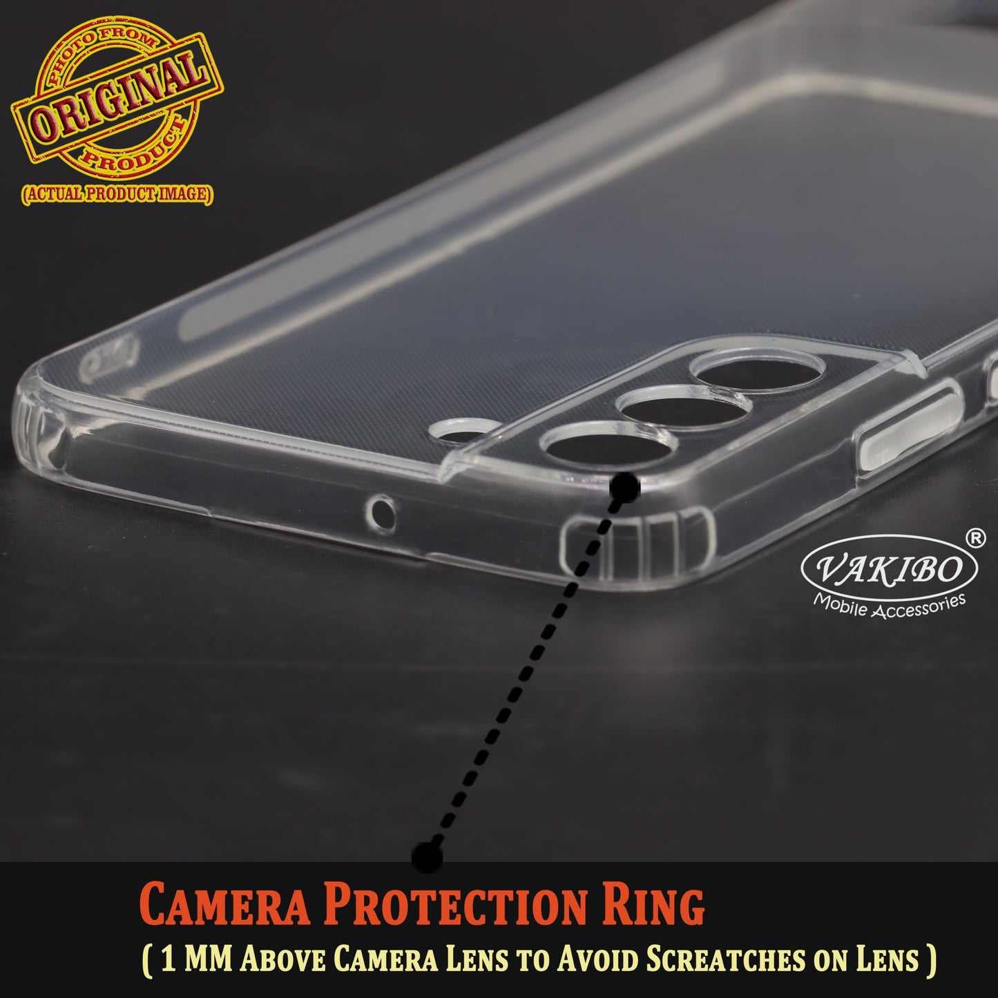 VAKIBO Super Premium Soft TPU Transparent Case With Dustplug,Side Grip,Corner Protection,lanyard Cuts,Camera Protection Suitable for Samsung S22 Plus