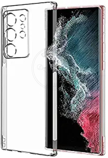 VAKIBO Premium Clear 2MM Thick Transparent Soft TPU Rubber Back Cover Case With Camera Protection Suitable for Samsung Galaxy S22 Ultra