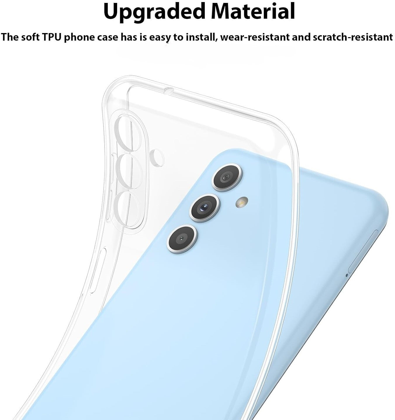 VAKIBO Premium Clear 2MM Thick Transparent Soft TPU Rubber Back Cover Case With Camera Protection Suitable for Samsung Galaxy S23FE