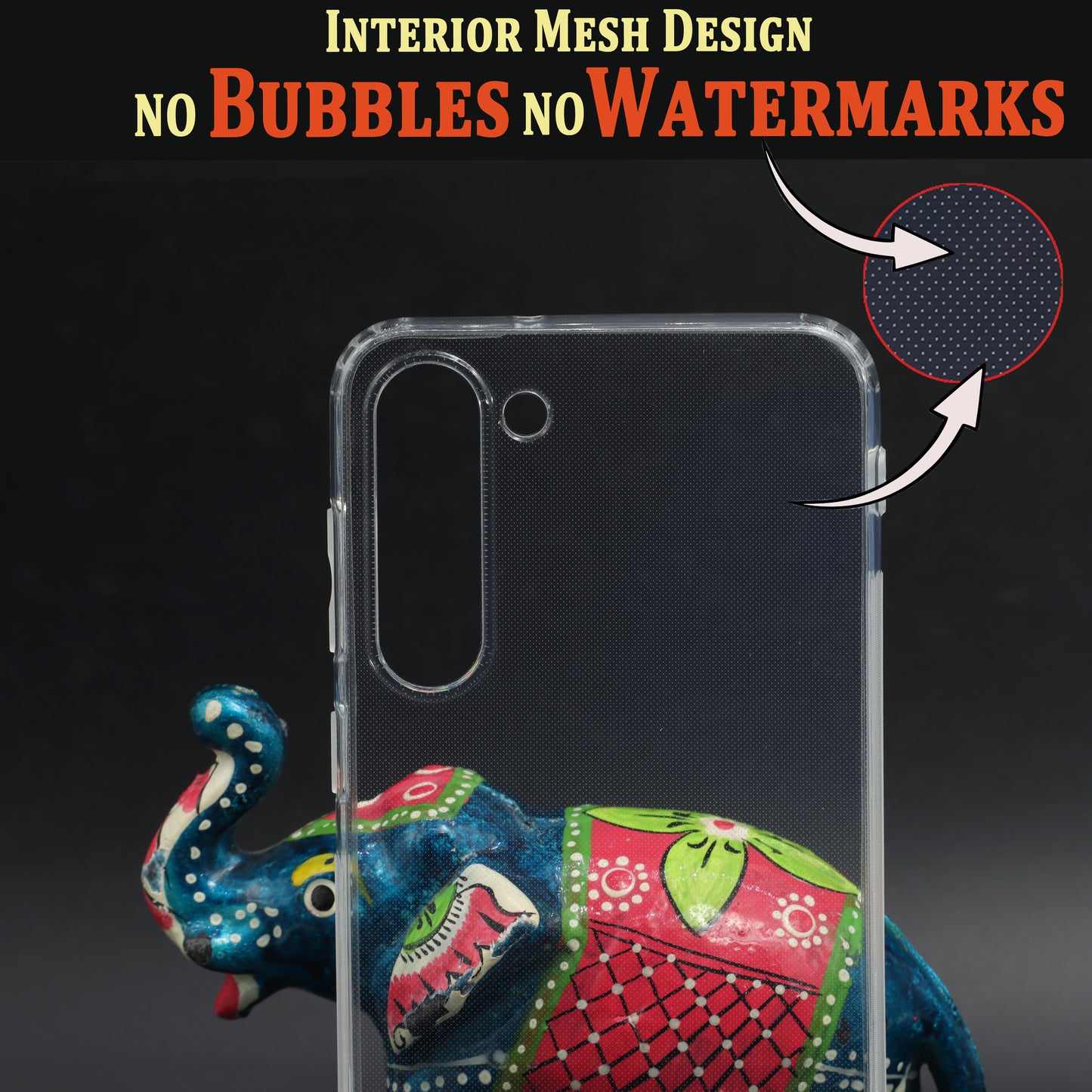 VAKIBO Super Premium Soft TPU Transparent Case With Dustplug,Side Grip,Corner Protection,lanyard Cuts,Camera Protection Suitable for Samsung S23 Plus