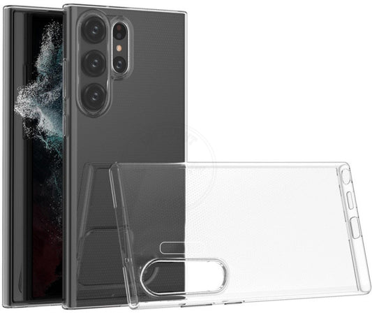 VAKIBO Super Premium Soft TPU Transparent Case With Dustplug,Side Grip,Corner Protection,lanyard Cuts,Camera Protection Suitable for Samsung S23 Ultra
