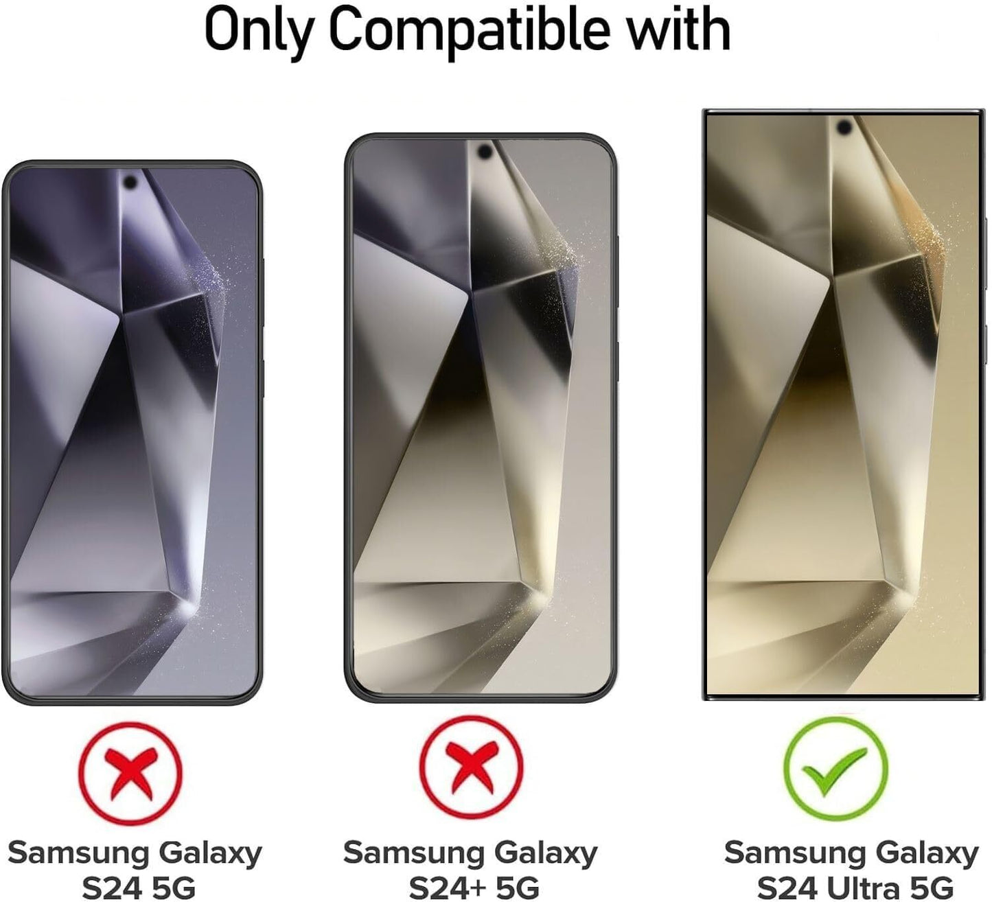 Super Premium Quality Tempered Glass Screen Guard Protector With Black Border Suitable For Samsung Galaxy S24ULTRA