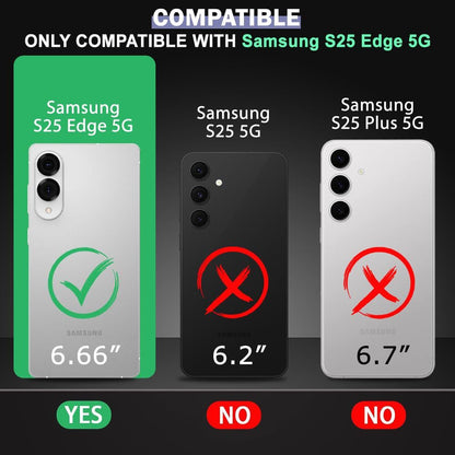 VAKIBO Premium Clear 1.5MM Thick Transparent Soft TPU Rubber Back Cover Case With Camera Protection Suitable for Samsung Galaxy S25 Edge