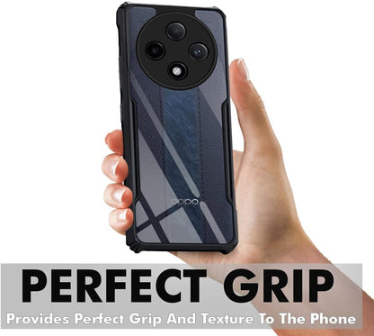 VAKIBO Super Premium Black Border Transparent Case With Corner Protection & Camera Protection Suitable for Oppo F27 Pro Plus