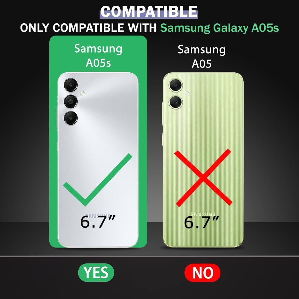 VAKIBO Premium Clear 2MM Thick Transparent Soft TPU Rubber Back Cover Case With Camera Protection Suitable for Samsung Galaxy A05S