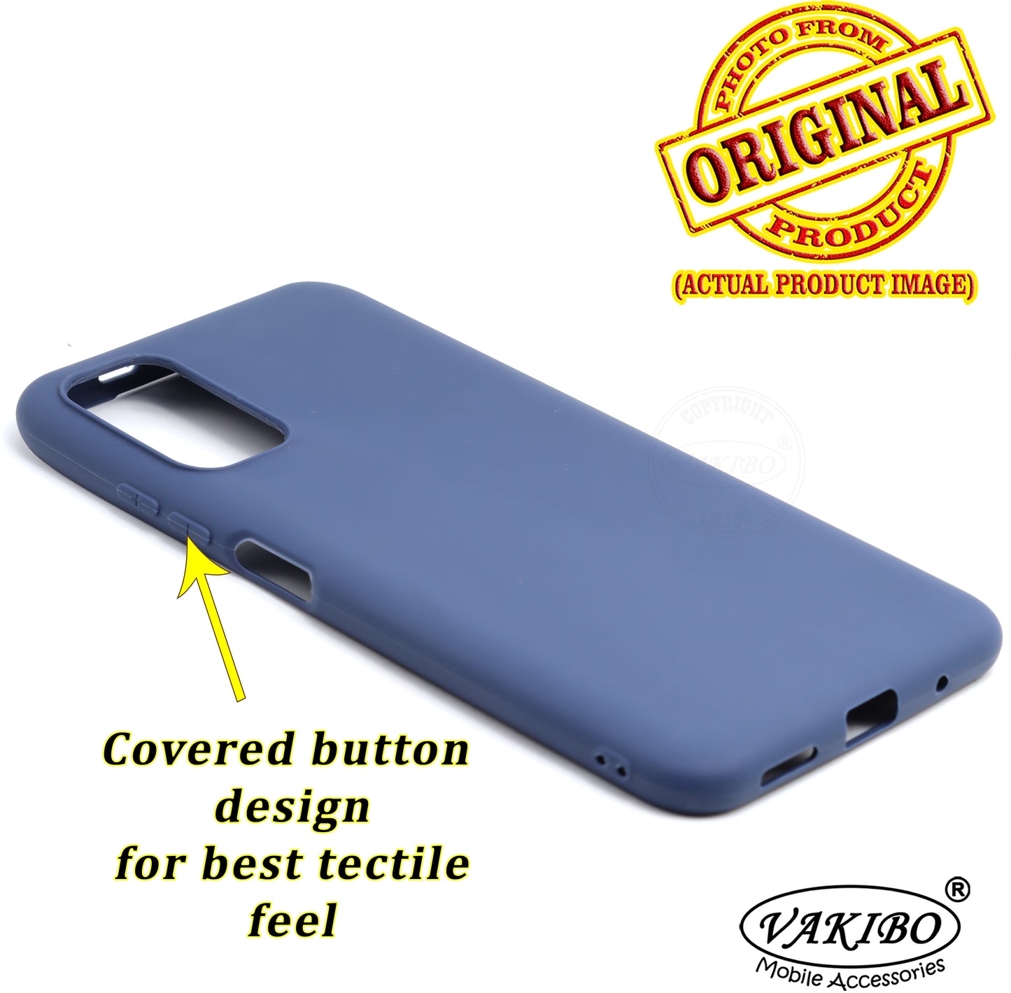 VAKIBO 1.2 MM Thick Blue Coloured Soft TPU Rubber Back Cover Case With Camera Protection Ring Suitable for Mi Redmi Note 10T 5G