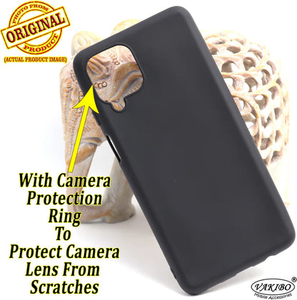 VAKIBO 1.2 MM Thick Black Coloured Soft TPU Rubber Back Cover Case With Camera Protection Ring Suitable for Samsung Galaxy M62