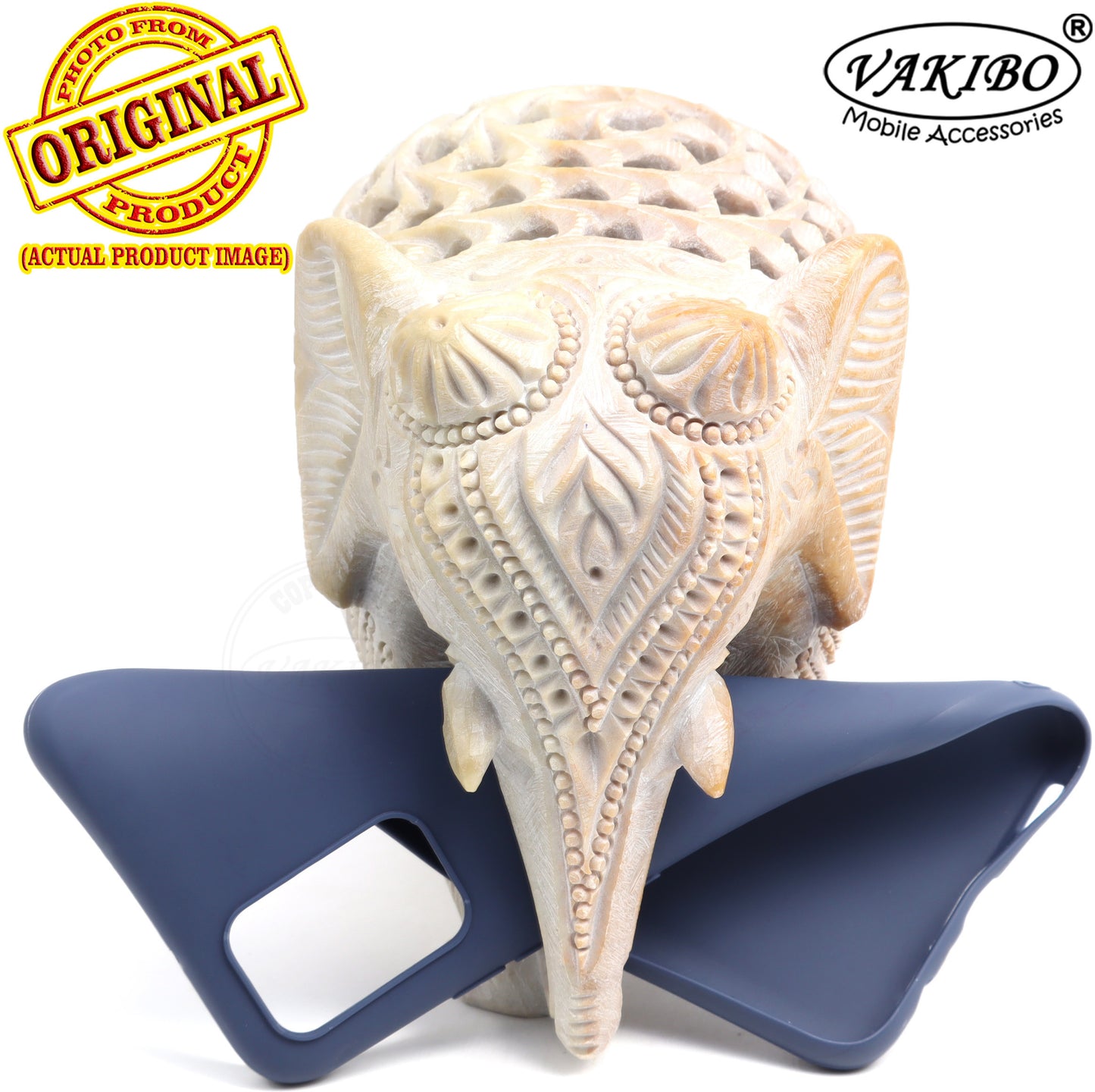 VAKIBO 1.2 MM Thick Blue Coloured Soft TPU Rubber Back Cover Case With Camera Protection Ring Suitable for Samsung Galaxy M02s