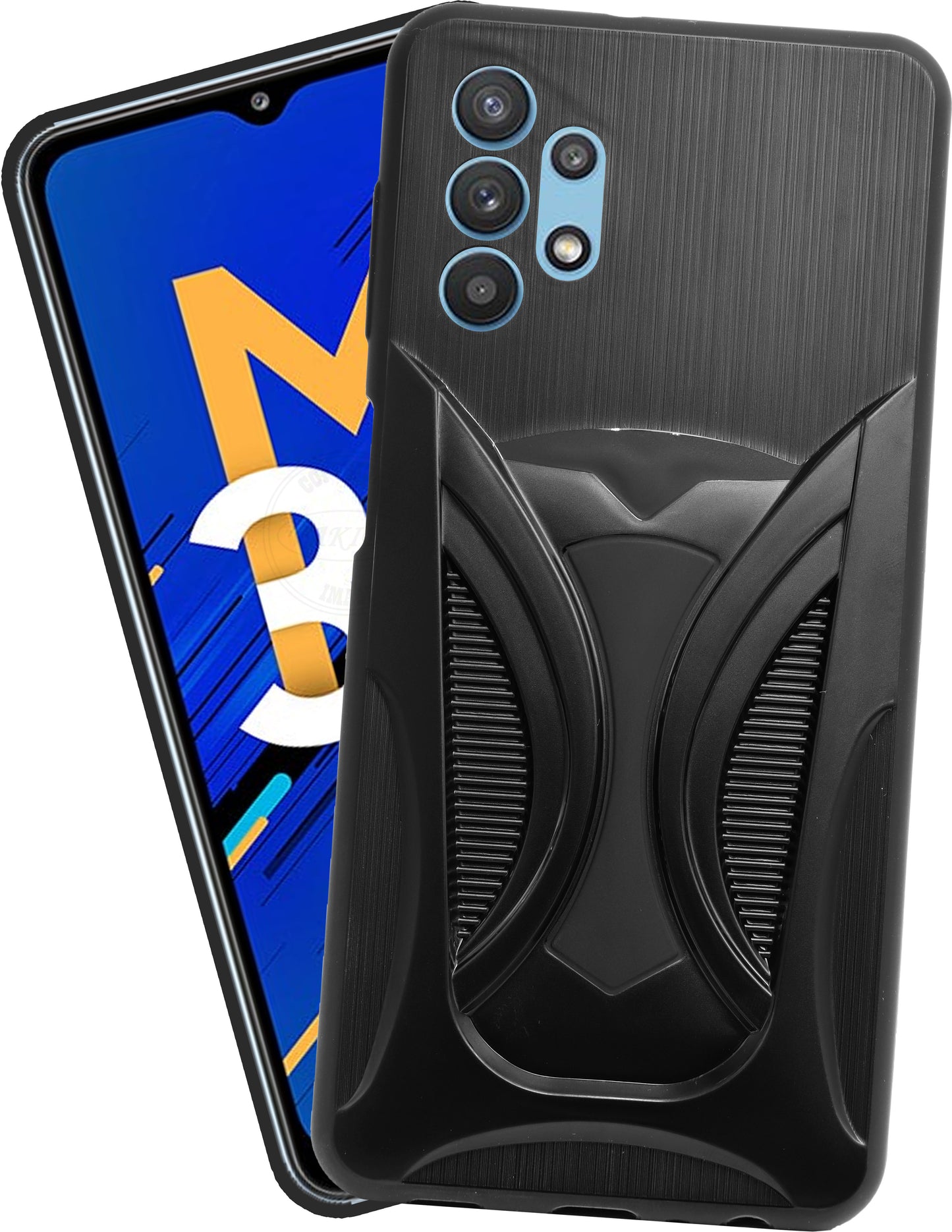 VAKIBO 3D Designer Black Coloured Soft TPU Back Cover Case Suitable for Samsung Galaxy M32 5G