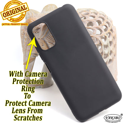 VAKIBO 1.2 MM Thick Black Coloured Soft TPU Rubber Back Cover Case With Camera Protection Ring Suitable for Mi Redmi Note 10T 5G