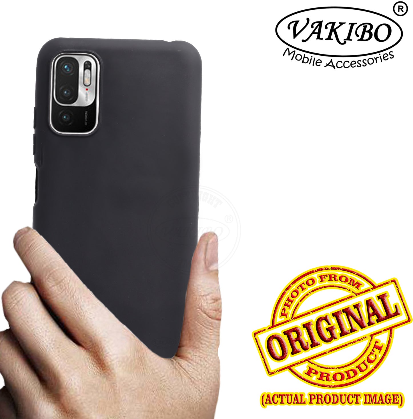 VAKIBO 1.2 MM Thick Black Coloured Soft TPU Rubber Back Cover Case With Camera Protection Ring Suitable for Mi Redmi Note 10T 5G