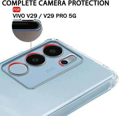 VAKIBO Premium Clear 2MM Thick Transparent Soft TPU Rubber Back Cover Case With Camera Protection Suitable for Vivo S17 Pro