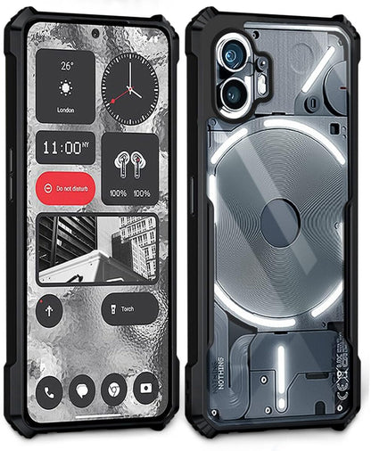 VAKIBO Super Premium Black Border Transparent Case With Corner Protection & Camera Protection Suitable for Nothing Phone 2