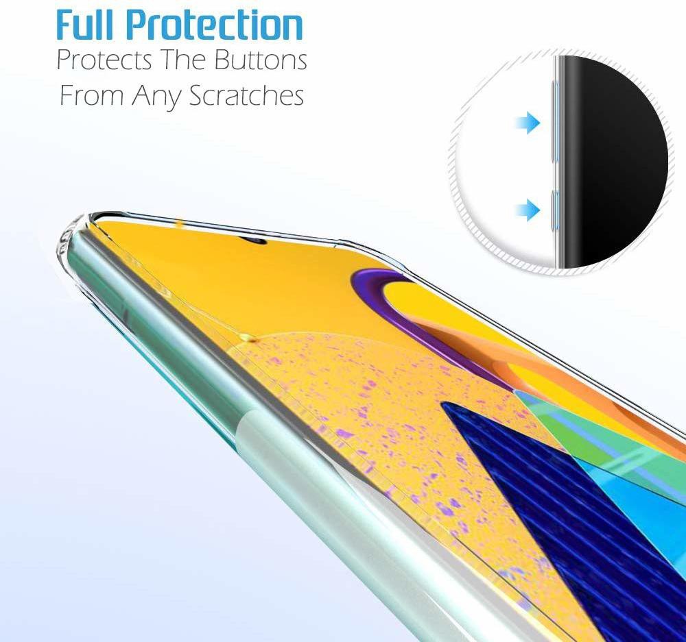 VAKIBO Super Premium Soft TPU Transparent Case With Dustplug,Side Grip,Corner Protection,lanyard Cuts,Camera Protection Suitable for Samsung M30S