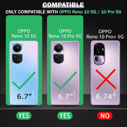 VAKIBO Best Selling Black and Transparent Back Cover Case Made With Soft TPU and Acrylic With 4 Corner and Camera Protection Suitable for Oppo Reno 10