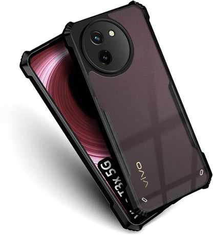 VAKIBO Super Premium Black Border Transparent Case With Corner Protection & Camera Protection Suitable for Vivo T3X
