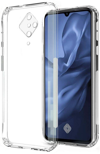 VAKIBO Super Premium Soft TPU Transparent Case With Dustplug,Side Grip,Corner Protection,lanyard Cuts,Camera Protection Suitable for Vivo S1 Pro