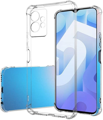 VAKIBO Super Premium Soft TPU Transparent Case With Dustplug,Side Grip,Corner Protection,lanyard Cuts,Camera Protection Suitable for Vivo iqoo Z6