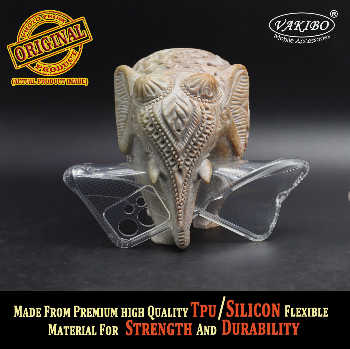 VAKIBO Super Premium Soft TPU Transparent Case With Dustplug,Side Grip,Corner Protection,lanyard Cuts,Camera Protection Suitable for Vivo iqoo Z6