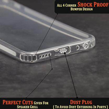 VAKIBO Super Premium Soft TPU Transparent Case With Dustplug,Side Grip,Corner Protection,lanyard Cuts,Camera Protection Suitable for Vivo T1 5G