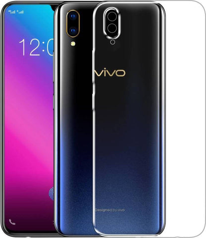 VAKIBO Super Premium Soft TPU Transparent Case With Dustplug,Side Grip,Corner Protection,lanyard Cuts,Camera Protection Suitable for Vivo V11 Pro