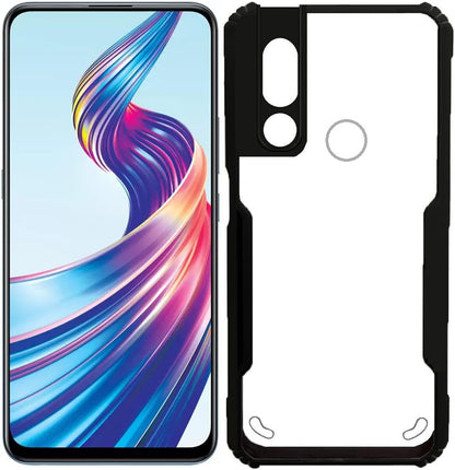 VAKIBO Super Premium Black Border Transparent Case With Corner Protection & Camera Protection Suitable for Vivo V15