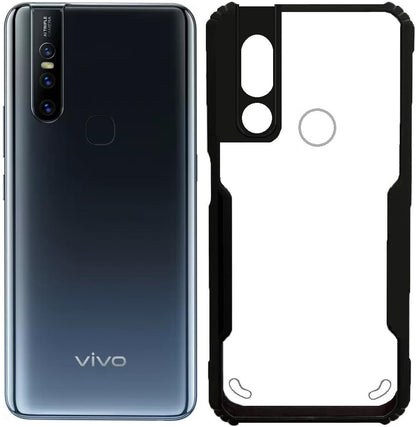 VAKIBO Super Premium Black Border Transparent Case With Corner Protection & Camera Protection Suitable for Vivo V15