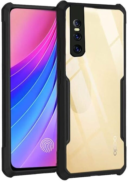 VAKIBO Super Premium Black Border Transparent Case With Corner Protection & Camera Protection Suitable for Vivo V15 Pro