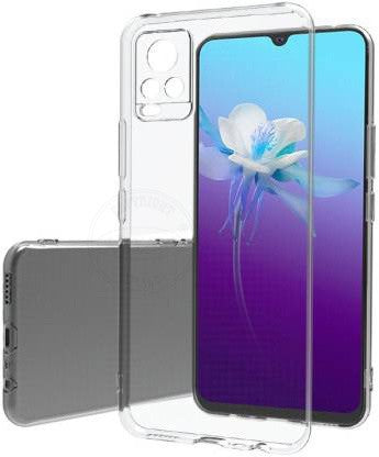 VAKIBO Super Premium Soft TPU Transparent Case With Dustplug,Side Grip,Corner Protection,lanyard Cuts,Camera Protection Suitable for Vivo V20