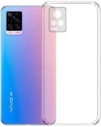 VAKIBO Super Premium Soft TPU Transparent Case With Dustplug,Side Grip,Corner Protection,lanyard Cuts,Camera Protection Suitable for Vivo V20 Pro