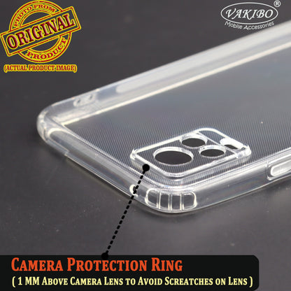VAKIBO Super Premium Soft TPU Transparent Case With Dustplug,Side Grip,Corner Protection,lanyard Cuts,Camera Protection Suitable for Vivo V20 Pro