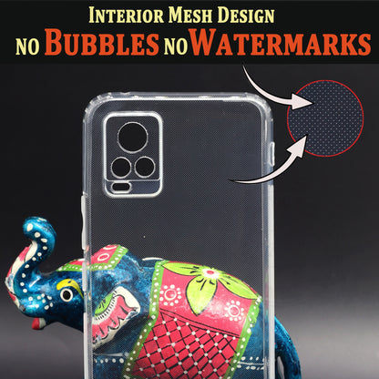 VAKIBO Super Premium Soft TPU Transparent Case With Dustplug,Side Grip,Corner Protection,lanyard Cuts,Camera Protection Suitable for Vivo V20 Pro