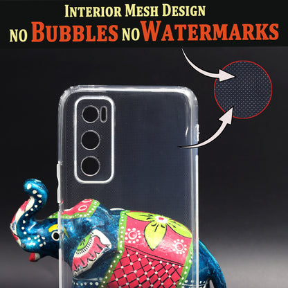 VAKIBO Super Premium Soft TPU Transparent Case With Dustplug,Side Grip,Corner Protection,lanyard Cuts,Camera Protection Suitable for Vivo V20SE