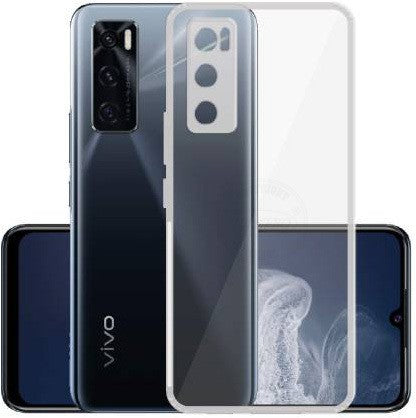 VAKIBO Super Premium Soft TPU Transparent Case With Dustplug,Side Grip,Corner Protection,lanyard Cuts,Camera Protection Suitable for Vivo V20SE