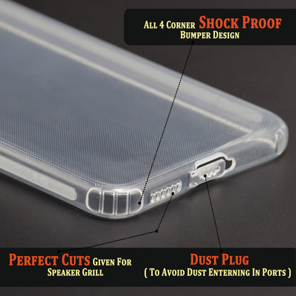 VAKIBO Super Premium Soft TPU Transparent Case With Dustplug,Side Grip,Corner Protection,lanyard Cuts,Camera Protection Suitable for Vivo V21