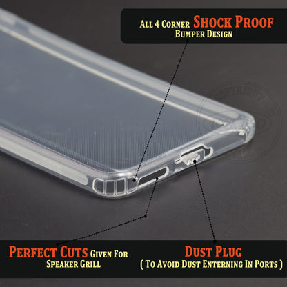 VAKIBO Super Premium Soft TPU Transparent Case With Dustplug,Side Grip,Corner Protection,lanyard Cuts,Camera Protection Suitable for Vivo V21E