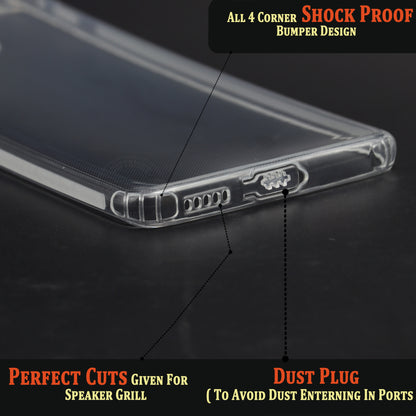 VAKIBO Super Premium Soft TPU Transparent Case With Dustplug,Side Grip,Corner Protection,lanyard Cuts,Camera Protection Suitable for Vivo V23 Pro
