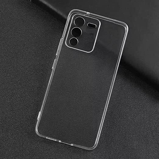 VAKIBO Premium Clear 2MM Thick Transparent Soft TPU Rubber Back Cover Case With Camera Protection Suitable for Vivo V25 Pro