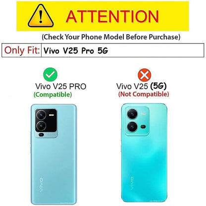 VAKIBO Premium Clear 2MM Thick Transparent Soft TPU Rubber Back Cover Case With Camera Protection Suitable for Vivo V25 Pro