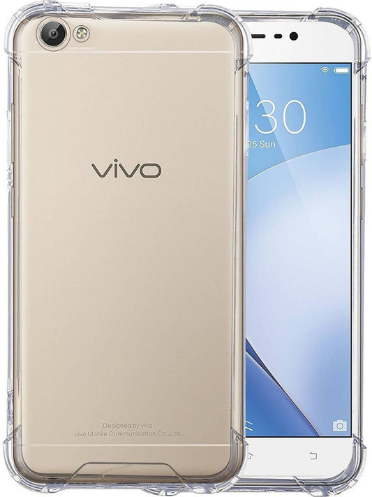 VAKIBO Super Premium Soft TPU Transparent Case With Dustplug,Side Grip,Corner Protection,lanyard Cuts,Camera Protection Suitable for Vivo V5 Plus