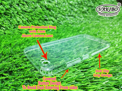 VAKIBO Super Premium Soft TPU Transparent Case With Dustplug,Side Grip,Corner Protection,lanyard Cuts,Camera Protection Suitable for Vivo V5 Plus