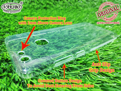 VAKIBO Super Premium Soft TPU Transparent Case With Dustplug,Side Grip,Corner Protection,lanyard Cuts,Camera Protection Suitable for Vivo V7 Plus