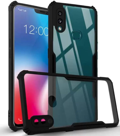 VAKIBO Super Premium Black Border Transparent Case With Corner Protection & Camera Protection Suitable for Vivo V9