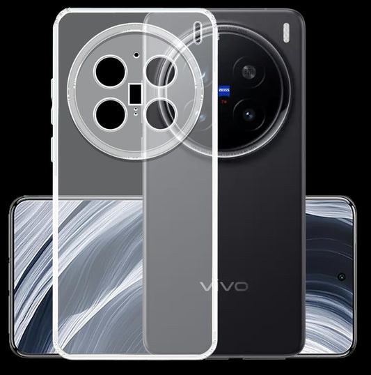 VAKIBO Premium Clear 1.5MM Thick Transparent Soft TPU Rubber Back Cover Case With Camera Protection Suitable for Vivo X200 Pro